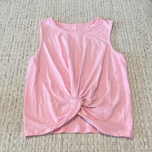 Lululemon Pink Sleeveless Twist Front Top